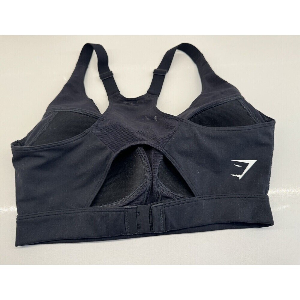 Gymshark sport bra women's black padded cup sports athletic bra size Medium